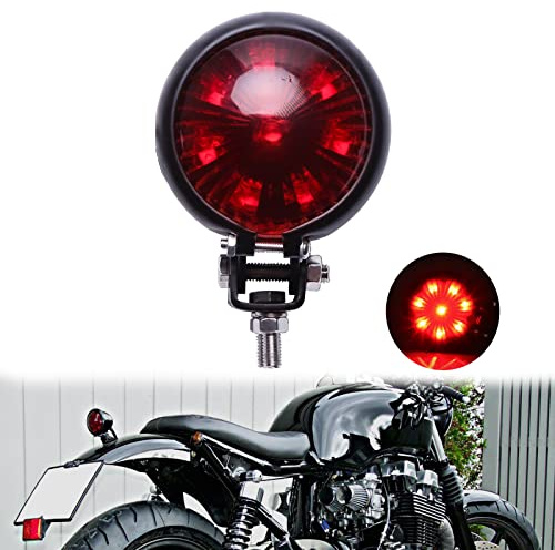 JMTBNO LED bakljus motorcykel bromsljus bakre bromsbroms retro rund lampa för anpassad café racer Scrambler Chopper Bobber Cruiser 883