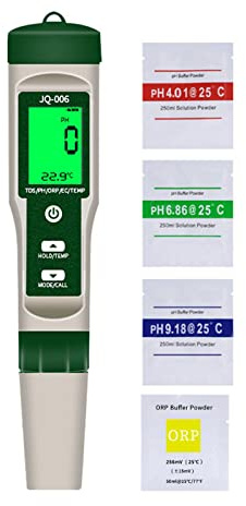 WANGCL 10 In1 LCD Digital Meter Tester Suolo Test Kit per Giardino PH/TDS/EC/Salinity Salinity/ORP/H2 Ricco di idrogeno/S.G/Temperatura/Fertilità Nutriente/Resistività