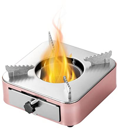 Camping Cookware, Spirit Cooker, Camping Stove, Portable Camping Spirit Cooker, Lightweight Alcohol Stove for Indoor Use and Outdoor Camping,RoseGold
