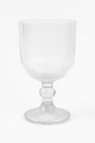 FRANCACOR PACK 6 COPAS CRISTAL AGUA VINO TRANSPARENTE STRIPES (14 X 8 CMS - 250 ml)