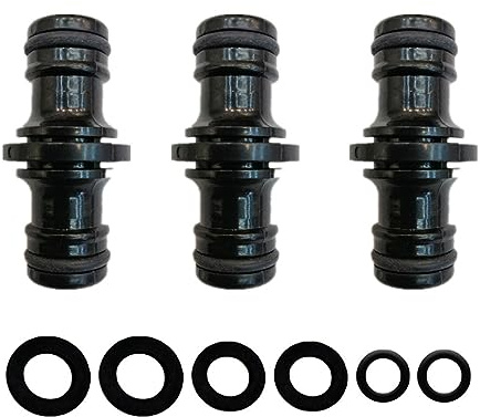 YAAVAAW 3Pack Male Hose Connectors - Double Ended, Garden Hose Pipe Extender for Irrigation