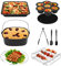 Accesorios Freidora de Aire, 9Pcs Air Fryer Accesorios, Accesorios Freidora Sin Aceite Adapta Cosori 5,5 L con Barril Para Tartas de 8 Pulgadas, Bandeja para Pizza, Pinzas para Comida