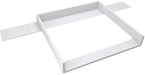 regalik Skötbordstillsats med Platta för Hemnes från IKEA, Skötbordstillsats för 50x160 cm Byråer, Avtagbar Skötbordstillsats, Raka Frontpaneler, Vit