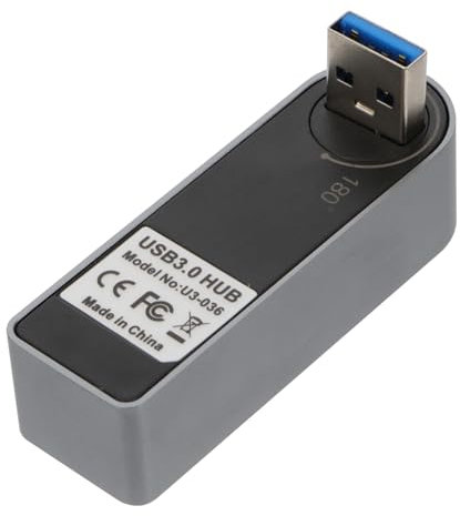 jojofuny Aluminum Alloy Hub Rotatable Hub for Usb Drive Keyboard Mouse Sound Camera Multi-port Usb Splitter