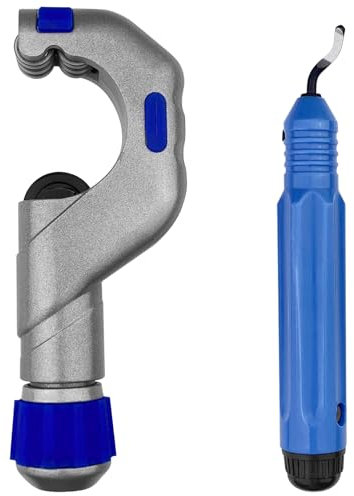 Roluxando Rohrschneider Set 5-50mm, Rohrabschneider für Edelstahlrohre, Kupferrohr Schneider, Kupferrohrschneider mit Entgrater, für Schneiden von Dünner Edelstahl, Stahl, Aluminium oder Kunststoff