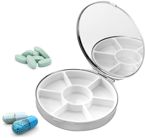 iLamvie 7 Portapillole Portatile Portapillole da Viaggio Portatile Tablet Porta Vitamine Organizer per Borsa Borsa Regalo Da Viaggio