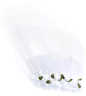CIYODO Brautschleier Für Haustiere Hund Hochzeitsschleier Hochzeitskleid Für Die Braut Brautkopfschmuck Für Die Hochzeit Hochzeitsjacken Für Die Braut Braut-Tiara Braut Kopfschmuck Weiß