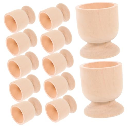 PHENOFICE 15-teiliger Eierhalter Aus Holz Hölzerner Ostereierständer Diy-zubehör Eierhaltersockel Für Haus Und Küche