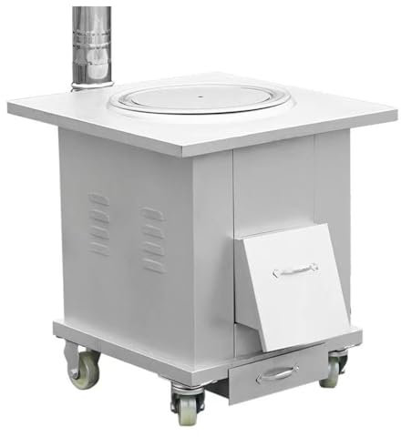 Stufa a Legna in Ghisa Stufa a Legna da Interno Ispessita, Stufa a Legna Mobile Multifunzionale per Uso Domestico, per Tendas, Riparo e Cucina(60 * 500 * 60cm)