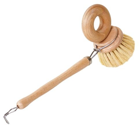 Portable Kitchen Brushes for Dishes, Ergonomic Wooden Dish Brushes, Multifunctional Kitchen Dish Brush, Sturdy Wooden Dish Scrubber 25x9.5cm/9.8x3.7 for Kitchen, Sinks