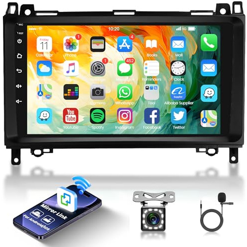 1G 32G Android bilradio för Mercedes Benz A/B klass W169 W245 B160 B170 B180 B200 W639 Vito Viano W906 sprinter 9 tums bilradio med GPS WiFi Mirror Link Bluetooth FM/RDS/SWC backkamera
