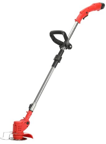 locwanot Tagliabordi 12 V, 2000 mAh, senza fili, tagliabordi elettrico, 2 batterie e caricatore e asta telescopica tagliabordi, bordi per prato, tagliacavi per giardino e cortile UE