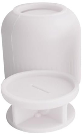 Molde redondo para vasos de velas con tapa, molde de caja de almacenamiento, molde de resina epoxi, molde de silicona a rayas