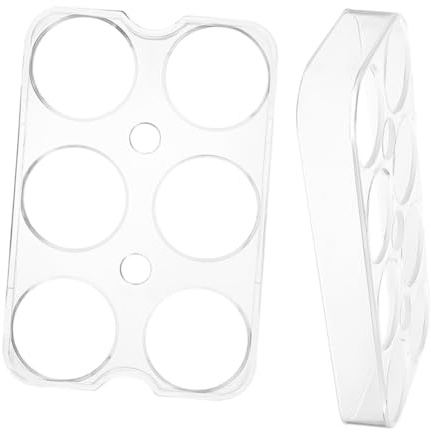 CONGARTENO Vassoio le Uova del Frigorifero 2pezzi in Plastico Design Antiscivolo e Facile da Installare, Organizer per Uova 6 e 8 Scomparti per Casa e Frigorifero