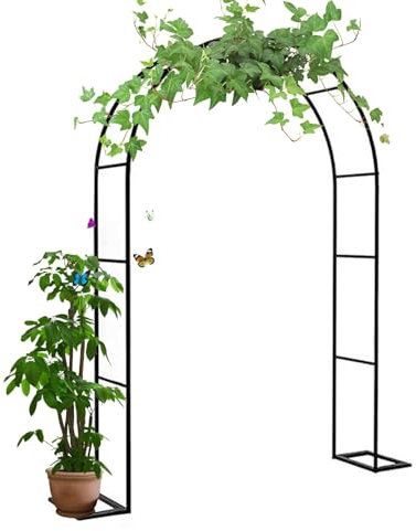 Gartenbogen Robust Rosenbogen Kletterpflanzen Torbogen Garten Tür Spalier Torbogen Metall Rankhilfe Pergola Rankgitter Bogen Für Gartendekoration(140x230cm)