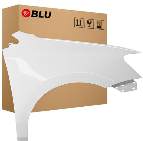 BLU Premium Kotflügel Passend für VW Volkswagen Polo 6R1 LC9A Rechts Weiss | 2009-2017 | Vorderseite Vorne | Verzinkt & Lackiert | Einbaufertig