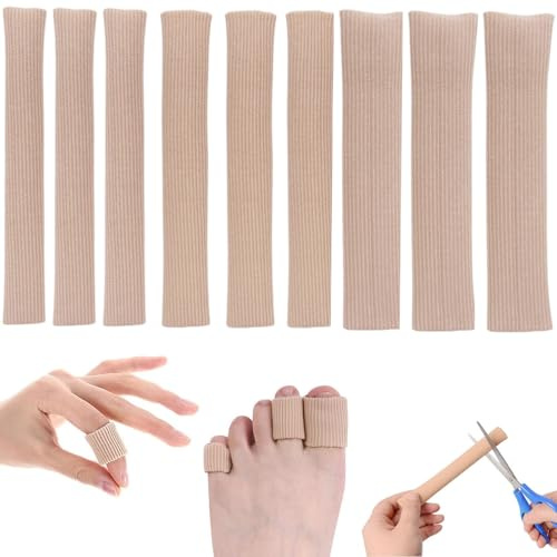 9 stycken tåskydd i 3 storlekar, geltår kudde, skärbara tåskydd, tåseparator silikon, mjukt tåkudderör, slangbandage för kudde förhårdnader blåsor majs, tår och fingrar (S, M, L)