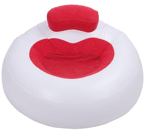 SENECESLI Aufblasbares Sofa, Einfache Reinigungsherzform Aufblasbare Lounge -Stuhl für das Schlafzimmer für den Outdoor (Rot)