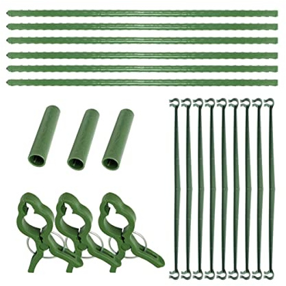 Mikikit Support pour Plantes Grimpantes Type Combiné Réutilisables Outils De Jardinage Clips Et Tubes Longs Facile à Monter
