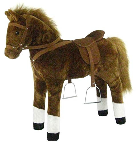Pferd Spielpferd zum Reiten Stehpferd 75 cm Höhe 100 kg Traglast mit Sattel UVM