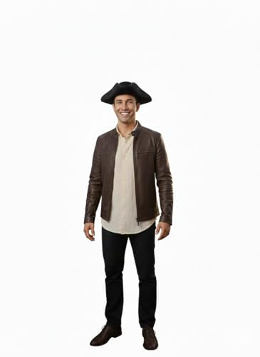 labreeze Black Pirate Tricorn Hat (Adult) – Wool Felt Three-Corner Hat for Pirate, Historical, Theatre & Fancy Dress Costumes