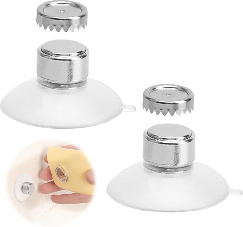 2 Stück Seifenhalter Magnet,Seifenhalters Saugnapf Edelstahl Soap Holder Seifenmagnethalter Magnetischer Seifenhalter Ohne Bohren für Dusche,Waschbecken,Bad und Küche