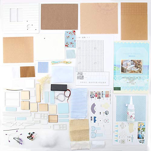 Naroote Maison de Poupée Miniature Bricolage Charmant Jouet en Bois Fait à la Main pour Cadeau d'anniversaire pour Enfants, Parfait pour Améliorer L'interaction Parent-Enfant, Maison de Poupée