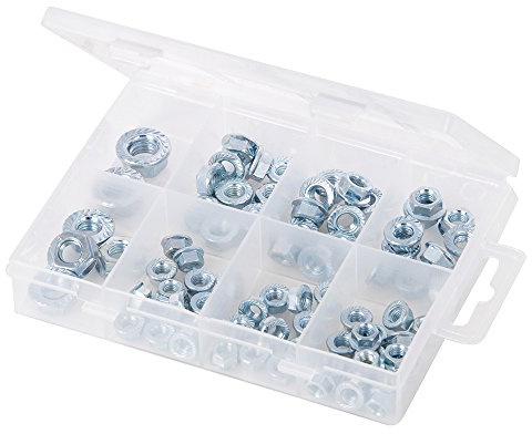FIXMAN 205828 flänsmuttrar förpackning 78 st, silver