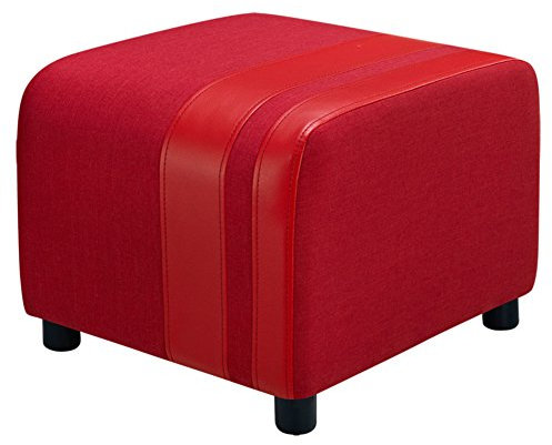 Visual taste Color Tuch hocker Ändern Schuh hocker Fabric Sofa hocker europäisches Stitching pu Leder hit Color hocker-Rot 50x45x40cm(20x18x16inch)