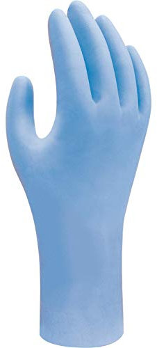 SHOWA 7505PF, Rivestimento in Nitrile, Monouso, Blu, 11/XXL