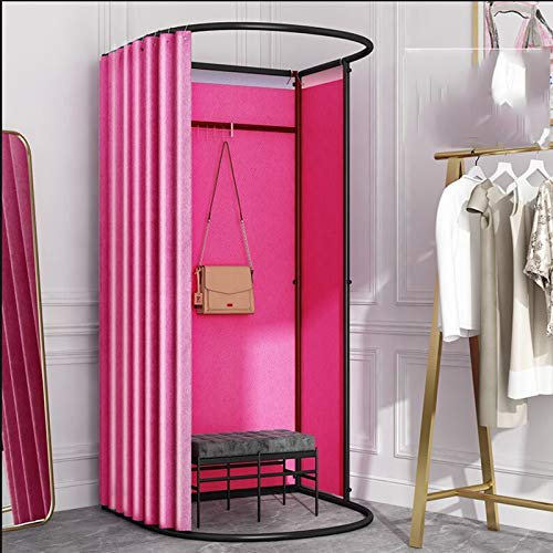 YXYECEIPENO Ensemble de rideaux de vestiaire extérieur en demi-cercle avec cadre en acier au carbone épais et structure en métal