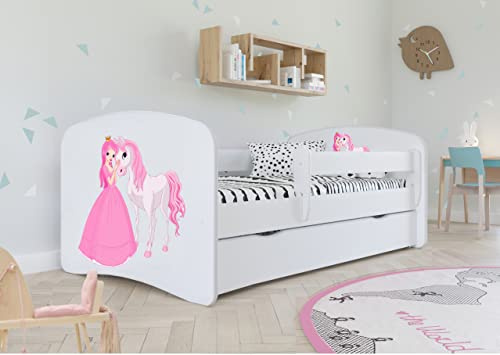 KOCOT KIDS Babybett mit Schublade, Weiß, 140/70 cm