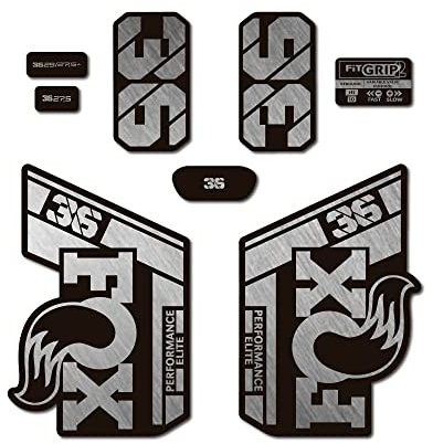 STAR SAM Autocollants compatibles avec fourche de vélo Fox 36 Performance Elite 2021 Argent métallisé 1 cm
