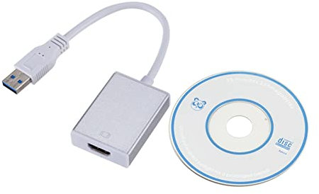 ARSMI HD 1080P USB 3 .0 À HDMI Convertisseur câble Adaptateur Compatible USB À HDMI Carte vidéo Externe Adaptateur Multi Moniteur Compatible for Windows 8 Câble HDMI (Color : B, Size : About 15cm)