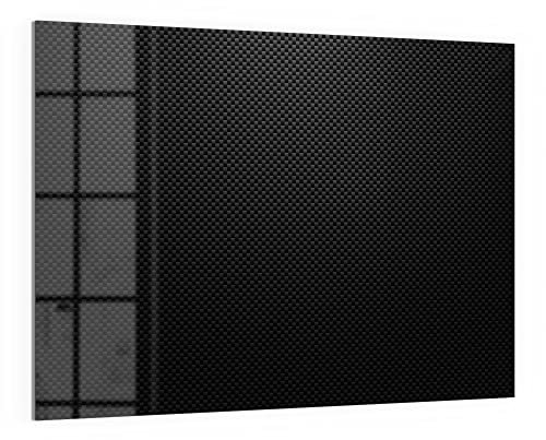 DEQORI Glas-Magnettafel | 120x90 cm groß | Motiv Kohlenstofffasern | Memo-Board aus Glas | Magnetboard inkl. Magnete, Stift & Tuch für Küche & Büro | Tafel magnetisch & beschreibbar