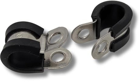 Lumonic 5x 10mm Rohrschellen mit Gummieinlage Edelstahl V2A I Kabelschellen zum Schrauben I Schlauchschelle 10mm, Rohrschellen, Befestigungsschelle 10mm, Rohrhalterung