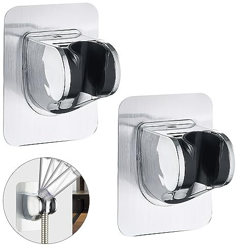 Supporto Per Soffione Doccia, Shower Holder No Drilling Supporto per Soffione Doccia Forte Adesivo Regolabile Wall Mounted Hand Shower Holde per Soffione Doccia A Mano, Supporto per Doccia A Parete