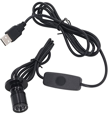 LED Mini Spot Light, 5V 6000K LED Mini Surface Mounted Light Jewelry Cabinet Lamp Spotlight, Closet Spotlight with Stepless Dimming Switch Button for Jewelry Showcase (Positive