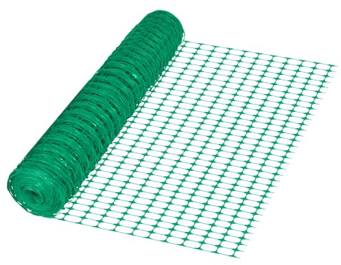 LILIIN 1x80m Absperrzaun aus Kunststoff Bauzaun, Warnzaun Auffangnetz Begrenzungszaun Wildzaun Sicherheitsnetz Gartennetz Hühnerzaun Baustellnetz, Grün