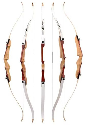 surwolf Wettkampf Recurve Bogen 48/54/66/68zoll 10~38lbs Anfänger RecurveBogen und Pfeil Set Jagd Bogen Langbogen für Bogensport Bogen Rechtehand (48-bogens, 10lbs)