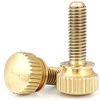 Klemmknöpfe, Rändelschrauben, 10 Stück M3 M4 M5 M6 M8 Handfest anziehende Messing-Rändelschrauben Kupfer-Rändelbolzen Bolzen Rändelschraube, M5 x 12 mm (Farbe: 10 Stück, Größe: M4 x 12 mm) (Farbe: 10
