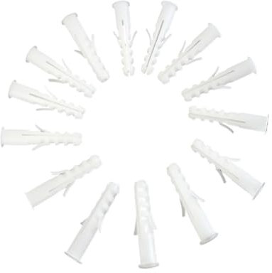 CLENEA 100 STÜCKE 5/6/7/8/10/12/14mm PE Expandieren Nagel Kunststoff Expansion Rohr Rohr Wand Anker Stecker(14mm)