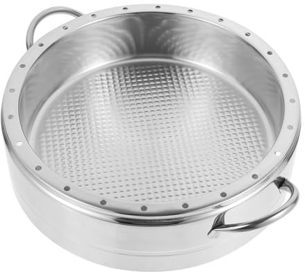 Cabilock Cesta de Vapor Apilable de Acero Inoxidable 304 de 32 Cm con Asas Dobles Y Fácil de Usar