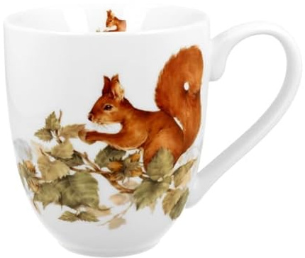 DUO ANIMALS XXL Becher 1000 ml EICHHÖRNCHEN (Squirrel) New Bone China Porzellan
