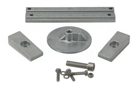 wellenshop Zinkanoden-Set für Außenborder & Z-Antrieb, Mercury, Mercruiser, Yamaha, Suzuki, Honda Größe für Yamaha 40-50 PS