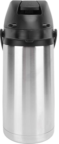 CARAFE CARAFE, Distributore di Acqua Calda Distributore di caffè Isolato in Acciaio Inossidabile Contenitore Termico Contenitore Termico Dispenser Bevande a Caldo con Pompa per Drink d'Acqua (1.6L)