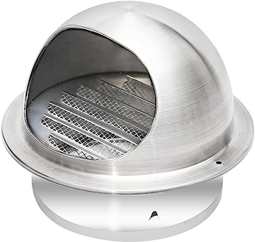 Tappo di ventilazione in acciaio inox da parete, antivento e antipioggia, protezione per canna fumaria e tubo di scarico, per uso esterno, design resistente alle intemperie