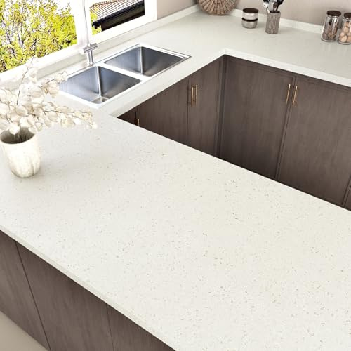 HotDecor Beige marmortapet för kök granit bänkskiva vinylbeläggning, självhäftande badrumstapet, vattentät, kontaktpapper, marmor, vinylfolie för kök, bänkskiva, vägg, pappersrulle 40 cm x 200 cm