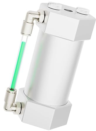 Rxgiasup Tubo de agua de aluminio, rotación de 360 grados, tubo transparente de fácil instalación, capacidad de 100 ml para actualizar accesorios, aluminio PC refrigeración líquida