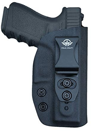 IWB Tactical KYDEX Pistolenholster Für: Glock 19 19X / Glock 23 / Glock 25 / Glock 32 / Glock 45 (Gen 1-5) Cz P10 Pistolenhalfter Hängend Verdeckte Versteckte Pistole Case Waffenholster (Black, Right)
